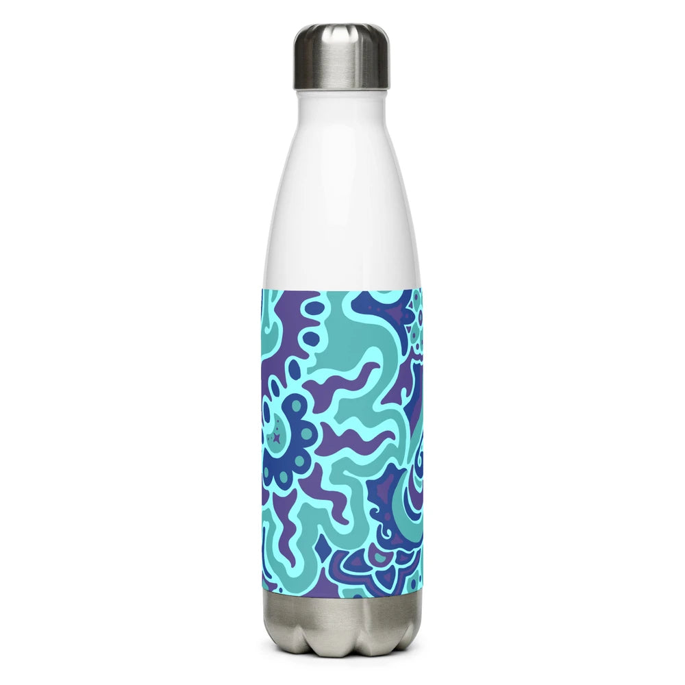 Psychedelic Maximalist Stainless Steel Water Bottles - Electric Bloom image