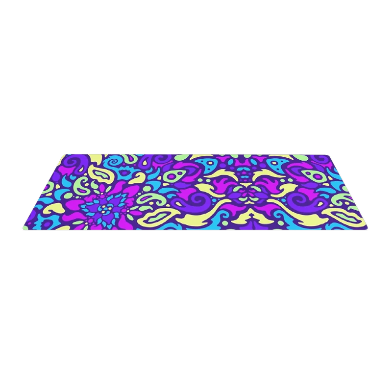 Psychedelic Maximalist Yoga Mats - Cyber Bloom image