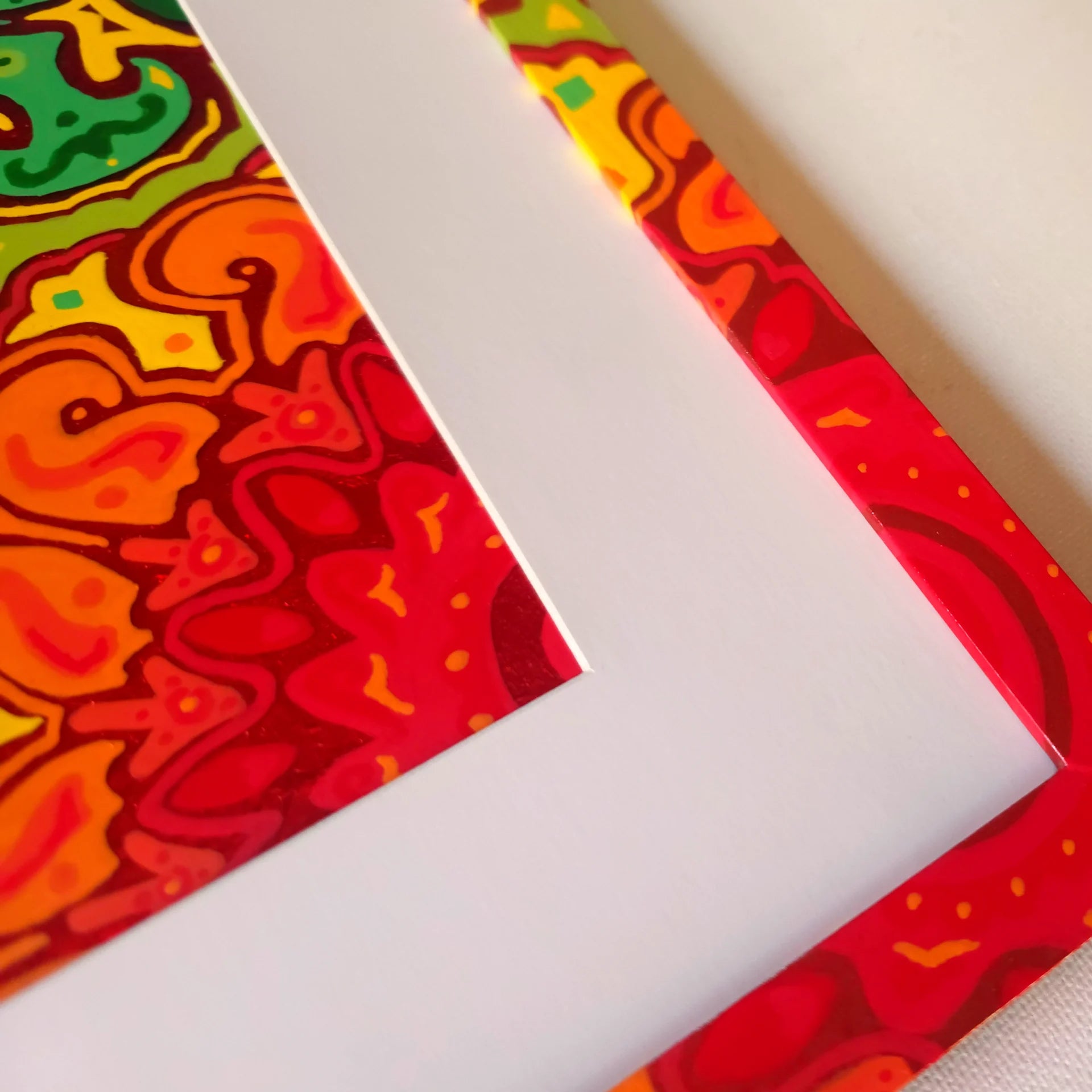 Maple Flare - Original Resin & Red Gold Leaf Art image 2