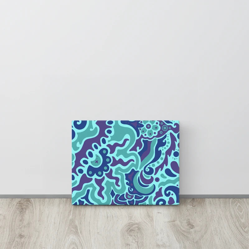 Psychedelic Maximalist Canvas Prints - Electric Bloom, 11×14 image