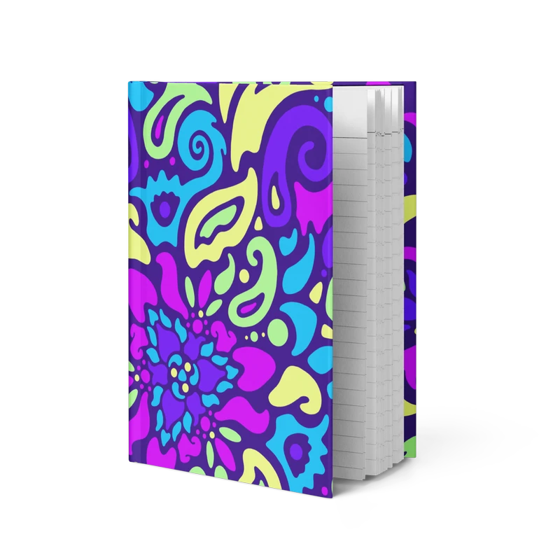 Psychedelic Maximalist Hardcover Journals - Cyber Bloom image