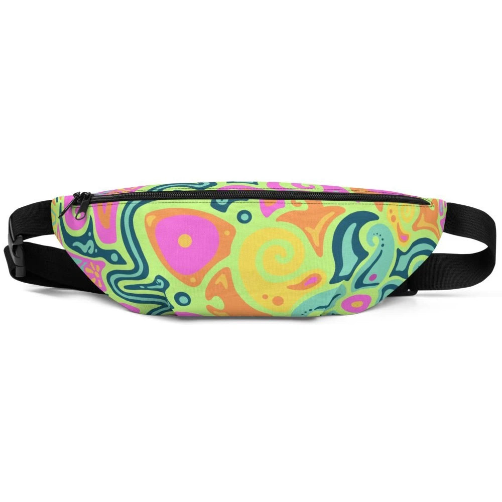 Psychedelic Maximalist All-Over Print Fanny Packs - Sunflare Garden, M/L image