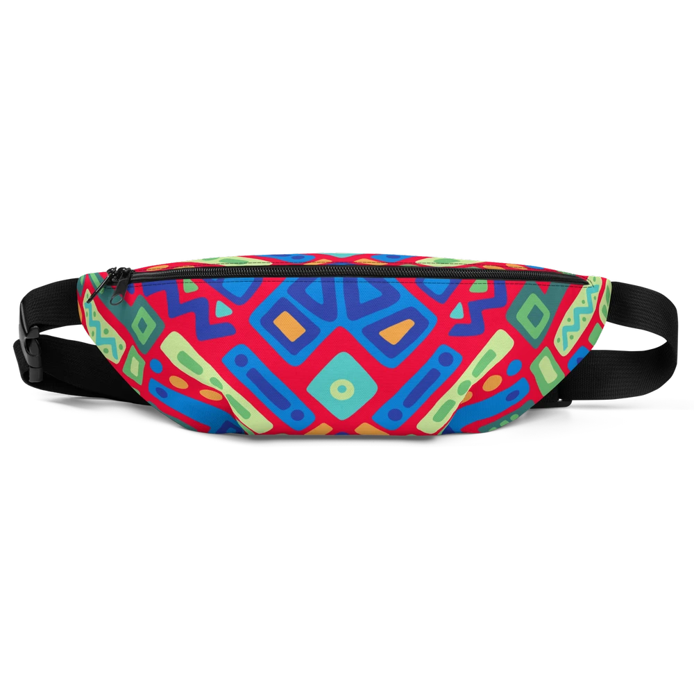 Psychedelic Maximalist All-Over Print Fanny Packs - Reef Prism, M/L image