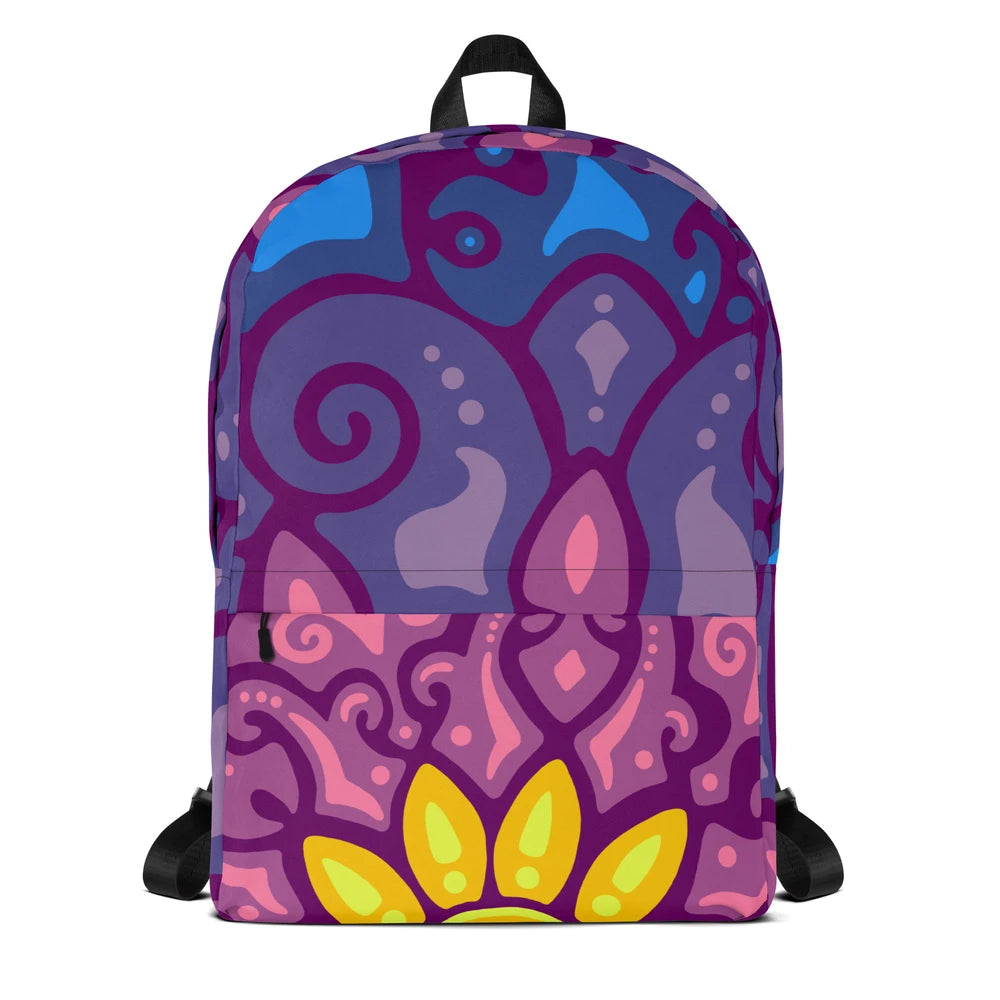 Psychedelic Maximalist All-Over Print Backpacks - Cosmic Dawn image