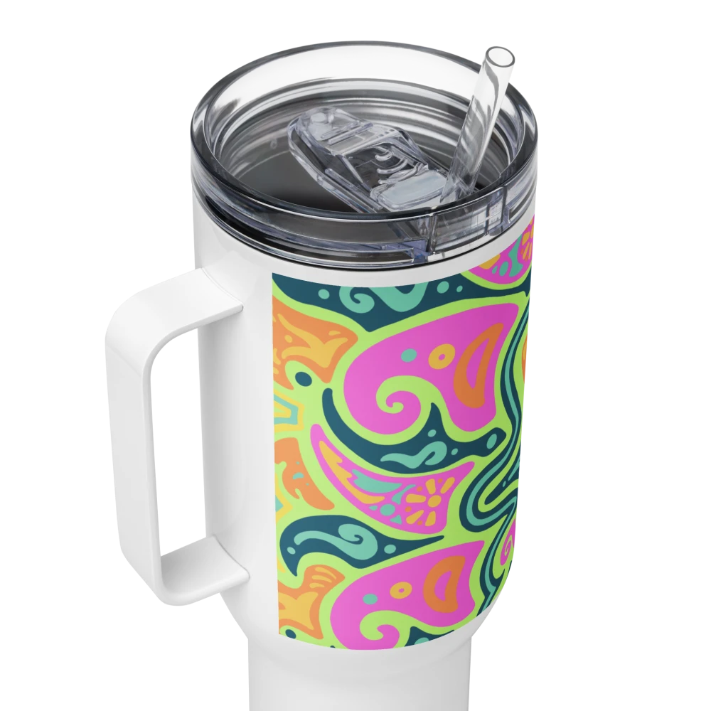 Psychedelic Maximalist Stainless Steel Travel Mugs image 3