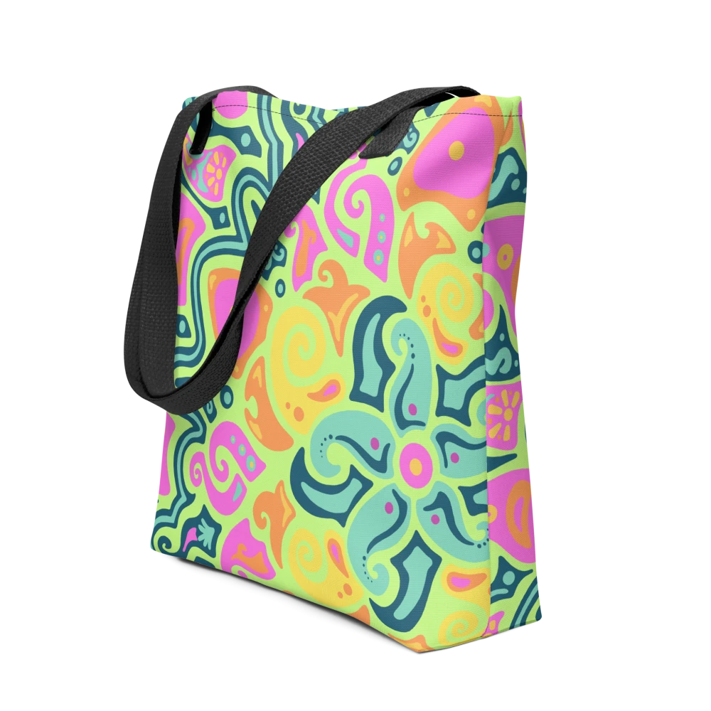 Psychedelic Maximalist All-Over-Print Tote Bags - Sunflare Garden image
