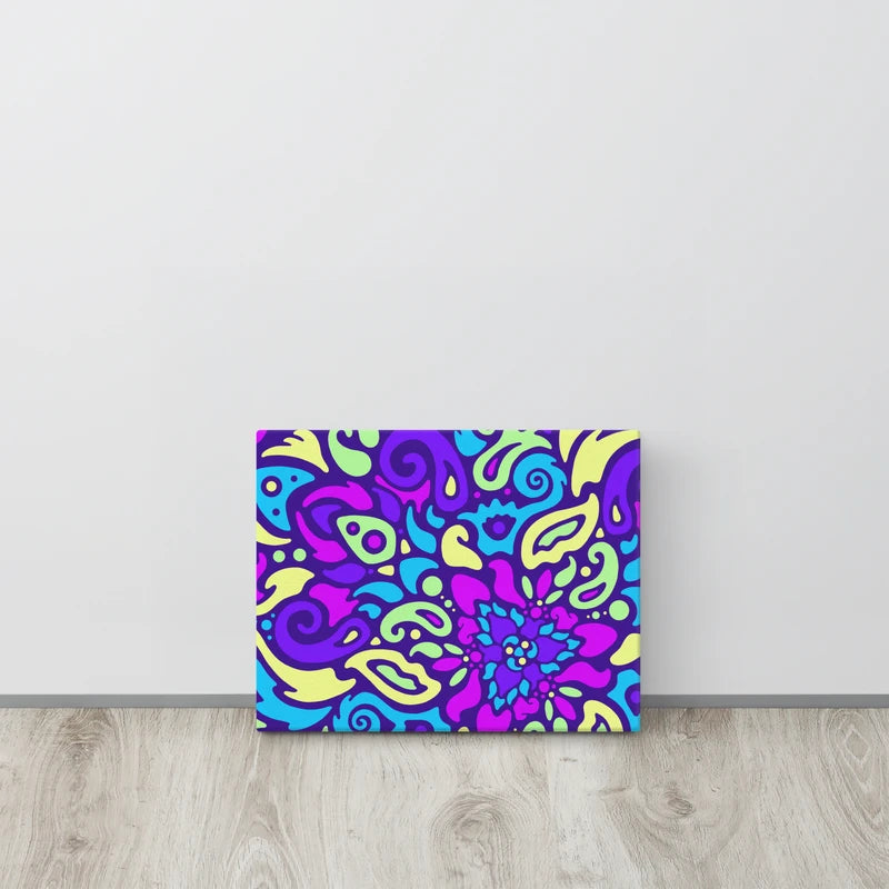 Psychedelic Maximalist Canvas Prints - Cyber Bloom, 11×14 image