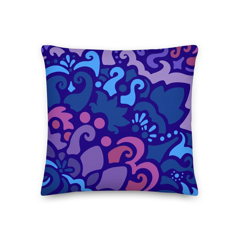 Psychedelic Maximalist Premium Throw Pillows