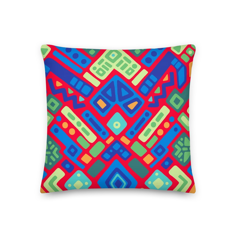 Psychedelic Maximalist Premium Throw Pillows