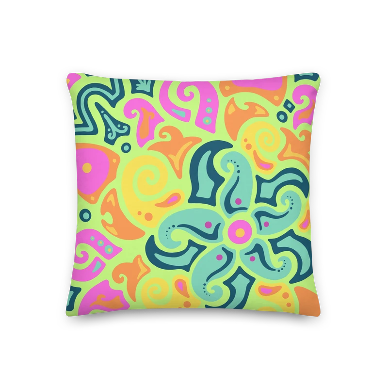 Psychedelic Maximalist Premium Throw Pillows