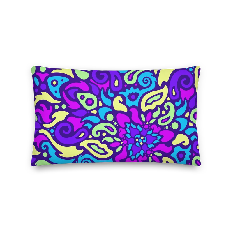 Psychedelic Maximalist Premium Throw Pillows