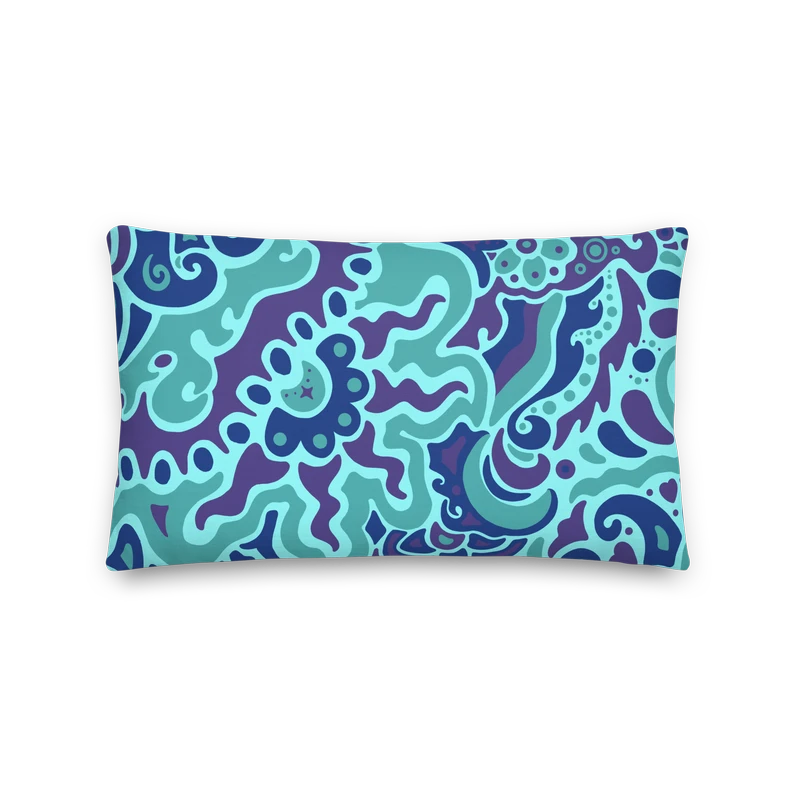 Psychedelic Maximalist Premium Throw Pillows