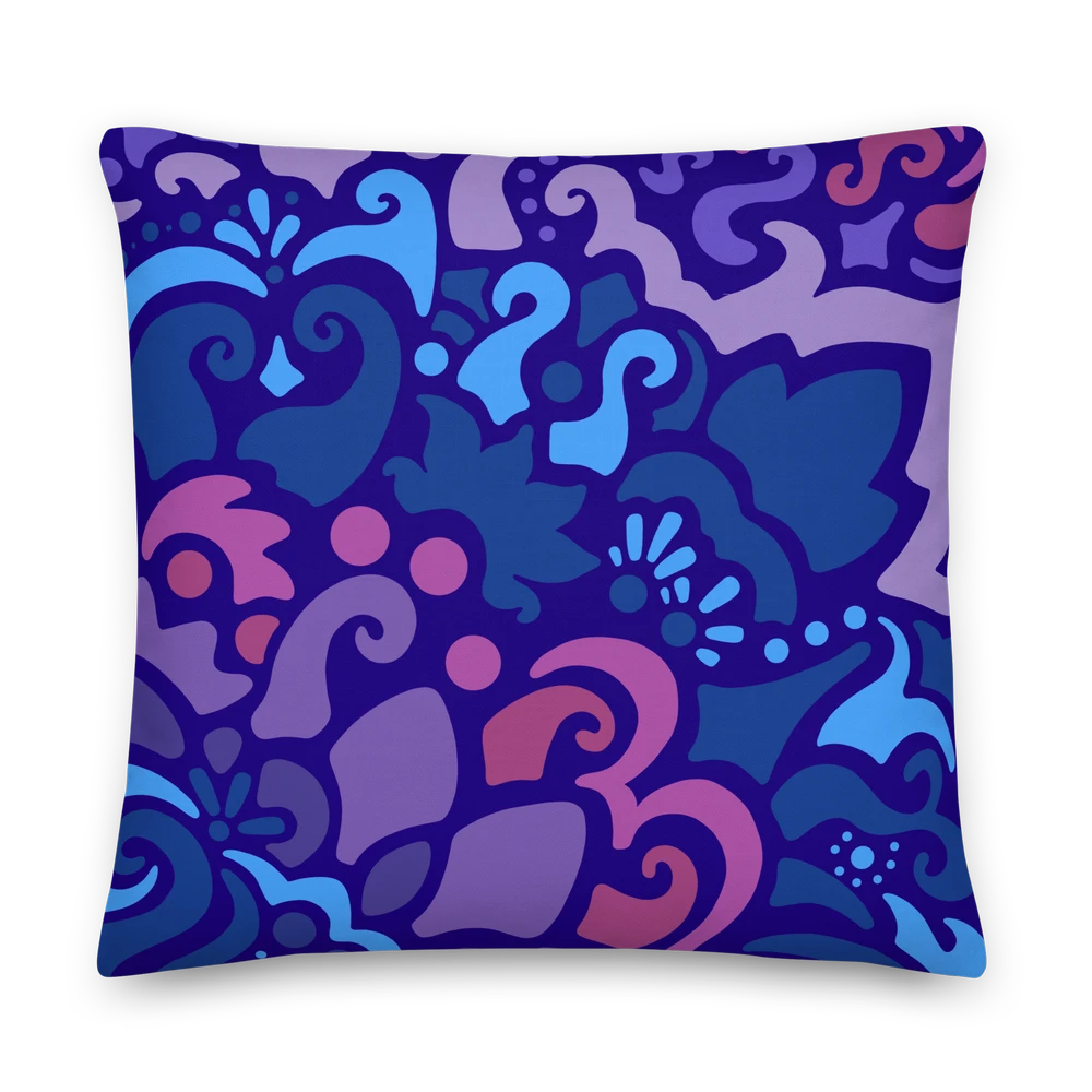 Psychedelic Maximalist Premium Throw Pillows