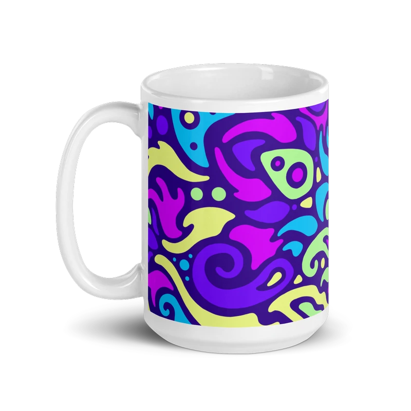Psychedelic Maximalist Ceramic Coffee Mugs image 1