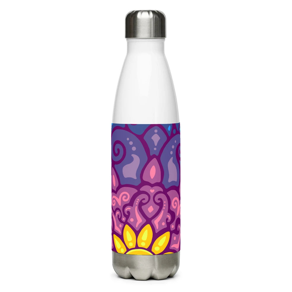 Psychedelic Maximalist Stainless Steel Water Bottles - Cosmic Dawn image