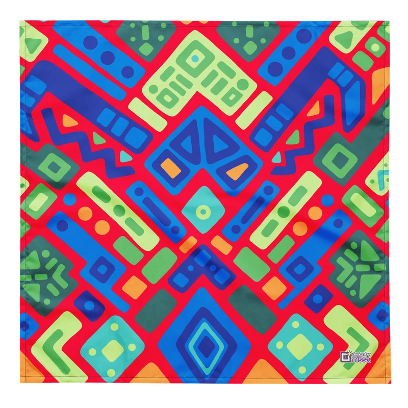 Psychedelic Maximalist All-Over Print Bandanas - Reef Prism, S image