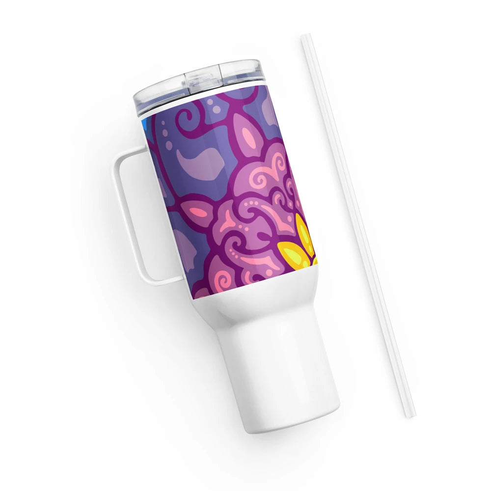 Psychedelic Maximalist Stainless Steel Travel Mugs image 5