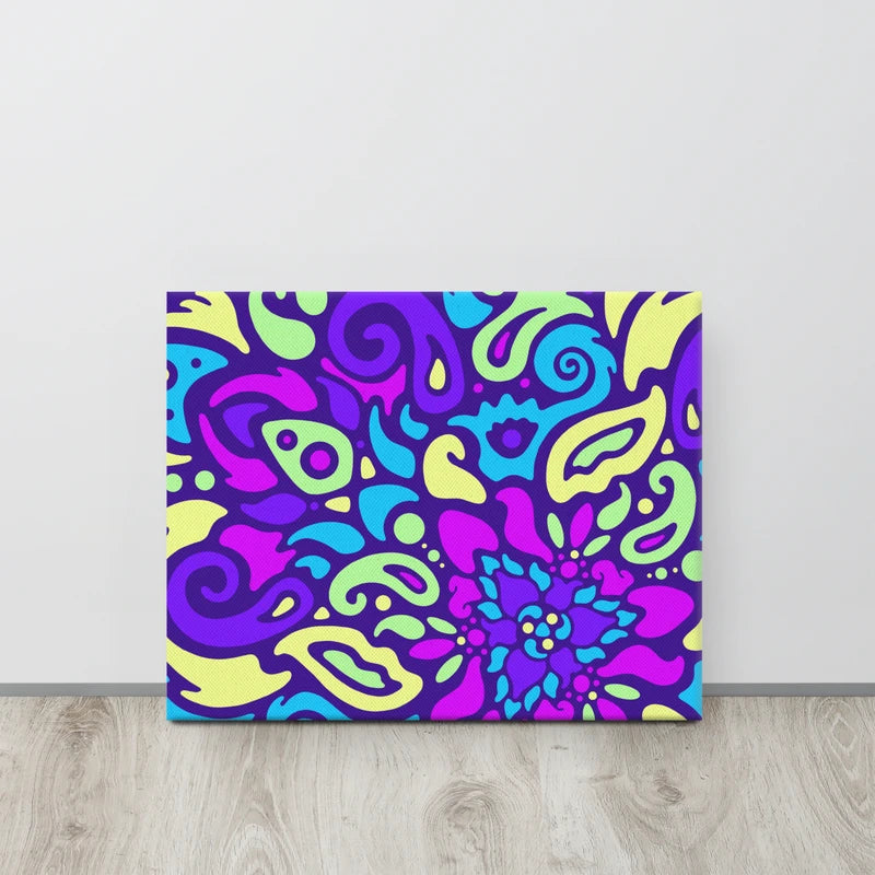 Psychedelic Maximalist Canvas Prints - Cyber Bloom, 16×20 image