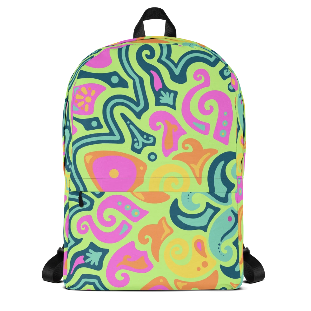 Psychedelic Maximalist All-Over Print Backpacks - Sunflare Garden image